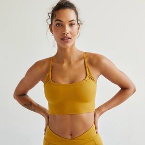 Free People Movement Women’s Sports Bra Bralette Yellow Gold XS